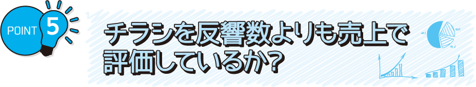 チラシを反響数よりも売上で評価しているか？